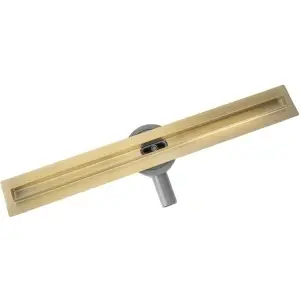 Rigolă de Duș Liniară Rea Neox Slim Pro 80 cm – Brush Gold (Aur Periat) - Img 4
