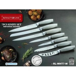 Set 8 ustensile tăiere Royalty Line – Suport Rotativ Alb - Img 2