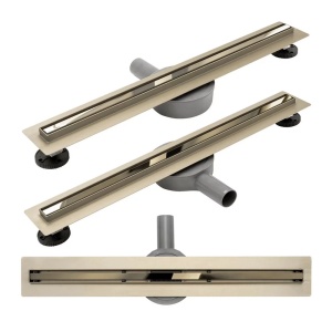 Set Rigolă Duș Rea Neo Slim Pro 60 cm – Mirror Gold (Aur Lucios)