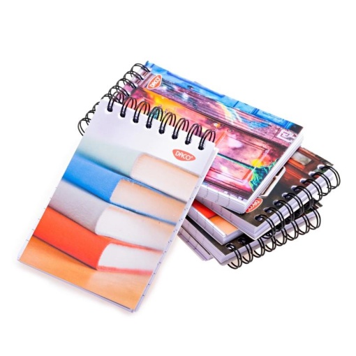 Bloc notes, A7, cu spiră, 80 file, DACO