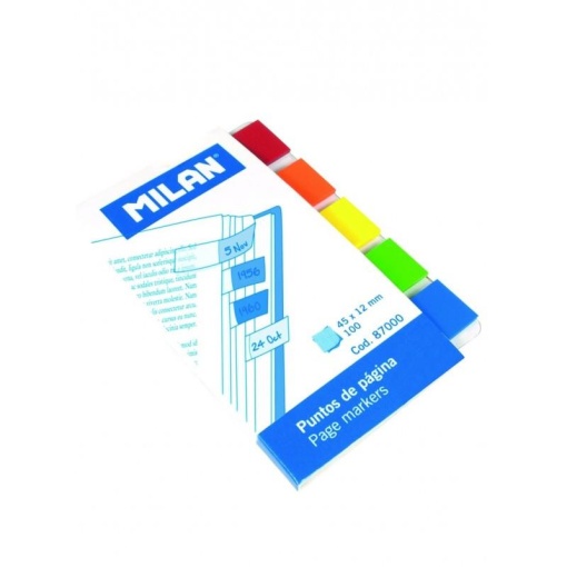 Bloc Notes Adeziv Index Transparent, 5x45x12 mm, (Tip Post-it), MILAN