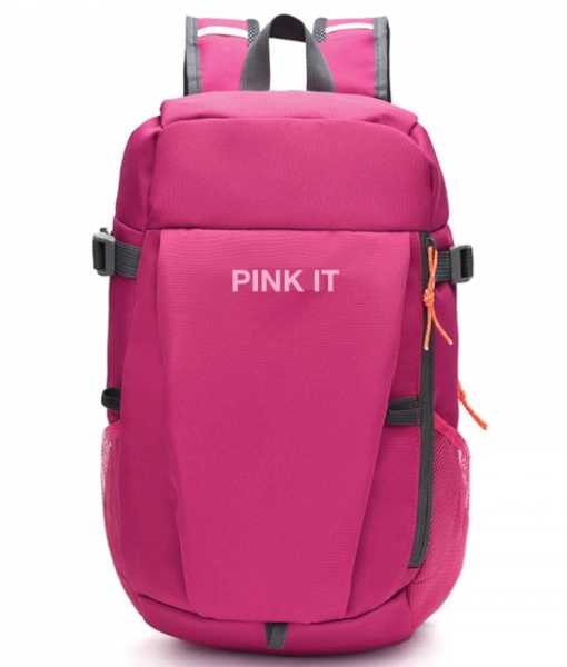 Ghiozdan doua fermoare, 45 x 23 x 13cm, Pink It