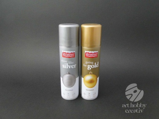 Spray cu vopseaDecor, argintiu si auriu, 150 ml