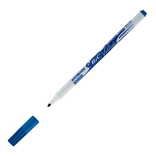 Marker tabla, varf rotund, 1.5mm, albastru, Bic Velleda 1721