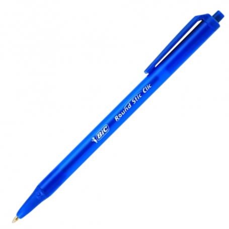 Pix, 1.0 mm, BIC Round Stic Clic, albastru