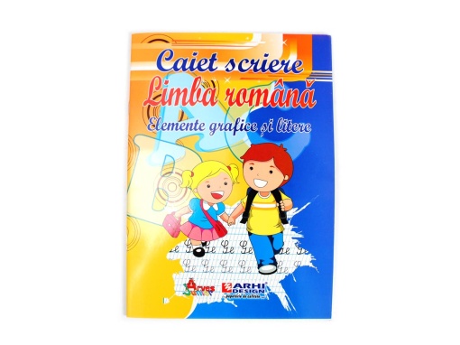 Caiet special de scriere, 24 file, limba romana, elemente grafice si litere