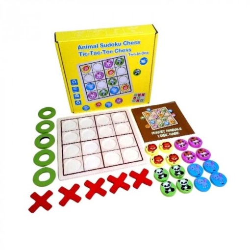 Joc 2 în 1 de logică - Sudoku și X și 0, Sudoku Chess/Tic Tac Toe Chess