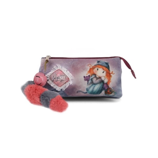 Penar mic, 3 compartimente, Ninetta, 3 fermoare, multicolor