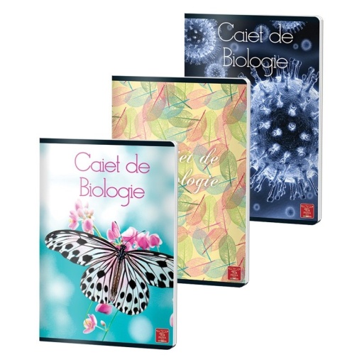 Caiet scolar A4 Pigna, 24 file, biologie, colturi rotunjite, 70g/mp