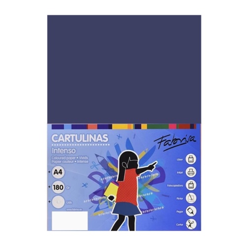 Carton colorat, A4 Fabrisa, 180g/mp, bleumarin intens