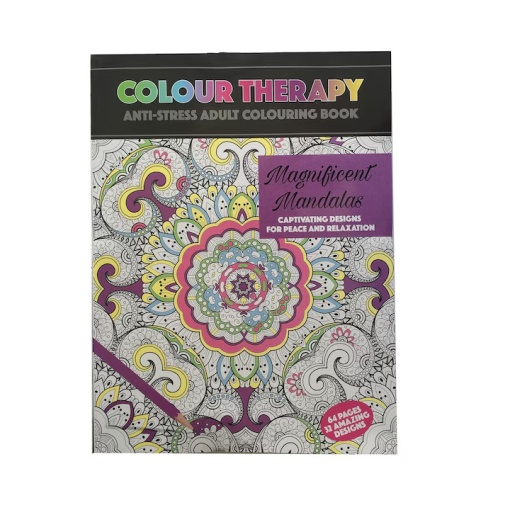 Carte Antistres de Colorat - Magnificent Mandalas, Format A4, 64 Pagini