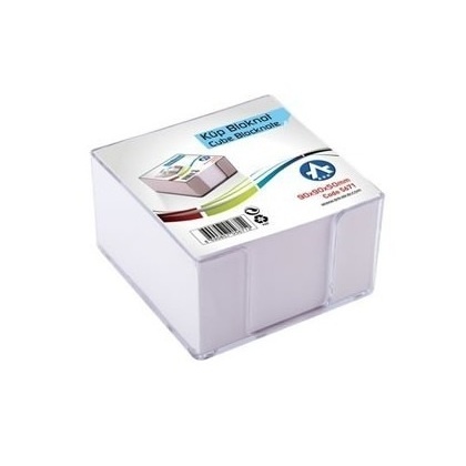 Cub hartie notes Ark 567-1, 500 coli, 85x85mm, alb, include suport plastic transparent