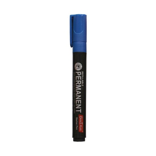 Marker permanent albastru cu varf rotund, 2-3 mm