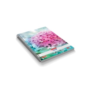 Caiet A5 cu spiră, 100 file, dictando, copertă carton, motive Enjoy Life, HERLITZ - Img 2