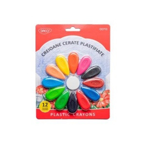 Creion Colorat Cerat, 12 Culori, Plastifiat, DACO