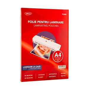 Folie de laminat, A4, 80 microni, DACO