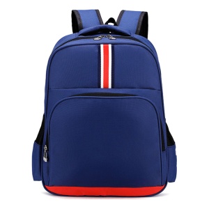 Ghiozdan TEENS cu două fermoare, Ergonomic, Rezistent la apă, Bleumarin, 35x28x13 cm, 20L