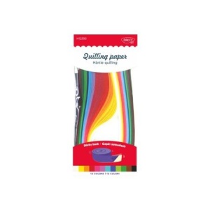 Hartie pentru quilling, 42.5x0.5 cm, 200/set, 12 culori, DACO
