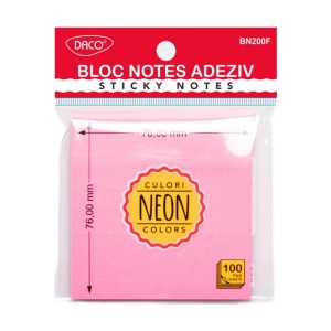 Notes adeziv, 76x76 mm, galben neon - Img 2