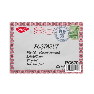 Plic C6, cu adeziv siliconic, DACO