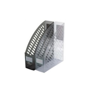Suport documente, vertical, plastic, transparent cristal fumuriu