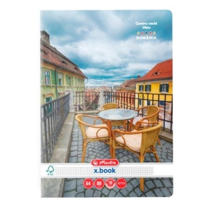 Caiet A4 cu pătrățele, 80 file, copertă carton, diverse modele România, HERLITZ - Img 2
