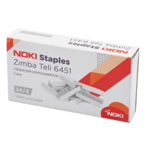 Capse Noki 6451, 24/6, 30 coli, alb/zincat, set 1000 buc - Img 1