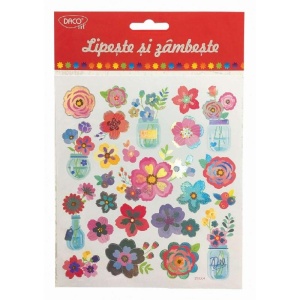 Lipeste si zambeste, abtibilduri cu flori