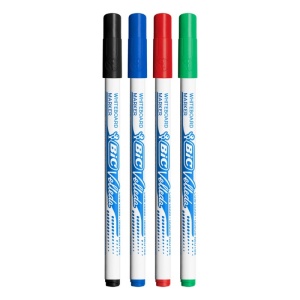 Marker tabla, varf rotund, 1.5mm, set 4 culori, Bic Velleda - Img 2