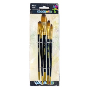 Pensula varf semirotund, set 5 bucati, Colorarte