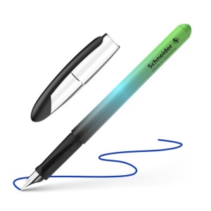 Stilou Schneider Voyage, varf M, corp plastic negru pastel, grip cauciucat
