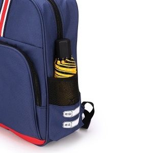 Ghiozdan TEENS cu două fermoare, Ergonomic, Rezistent la apă, Bleumarin, 35x28x13 cm, 20L - Img 4