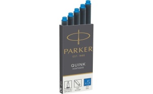 Patroane cerneala mari Parker Quink, albastru permanent - Img 2