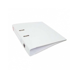 Biblioraft plastifiat A4, portret, 5 cm, cu buzunar etichetă, inele metalice, alb, NOKI - Img 2