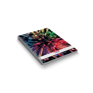 Caiet A5 cu spiră, 100 file, dictando, copertă carton, motive Enjoy Life, HERLITZ - Img 3
