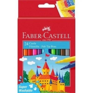 Carioci superlavabile, 24 culori, FABER-CASTELL