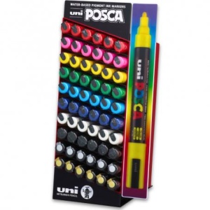 Marker, vârf rotund, 1.8-2.5 mm, UNI Posca PC-5M - Img 2
