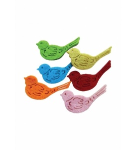 Pasare fetru, set 6 buc, Colorarte