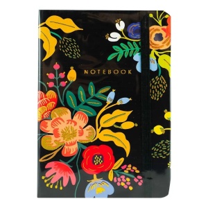 Agendă, A5, 80 file, cu elastic, Flowers
