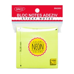 Notes adeziv, 76x76 mm, galben neon - Img 6