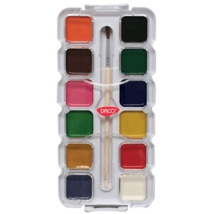 Acuarele 12 culori semi-uscate perinita DACO
