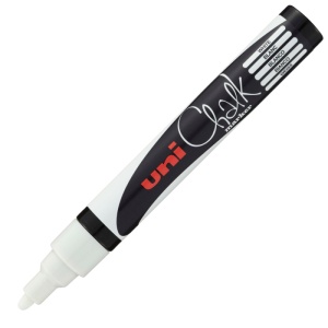 Marker cu creta UNI Chalk PWE-5M, varf rotund, 1.8-2.5mm - Img 1