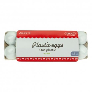 Ouă de Plastic 6cm, 12/Set, DACO