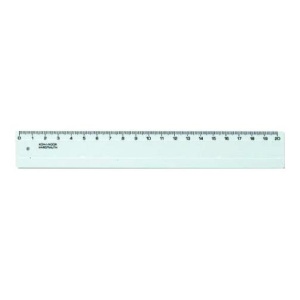 Rigla de plastic, 20cm, transparenta