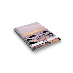 Caiet A5 cu spiră, 100 file, dictando, copertă carton, motive Enjoy Life, HERLITZ - Img 4