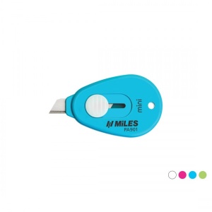 Cutter mini KANGARO Miles PA901/P, lama 9mm, plastic, auto lock, diverse culori