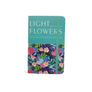 Jurnal A6, 192 pagini, copertă carton, cu elastic, CNX Light Flowers