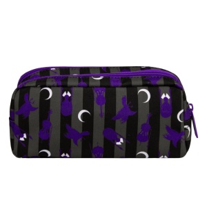 Penar tub, Negru, cu 2 compartimente, 21x5.5x9.5 cm, Wednesday - Img 3