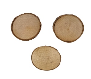 Set 3 rondele din lemn, cu scoarta, 5,5 – 6 cm - Img 2