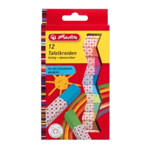 Creta color, patrata, 12buc/cutie, Herlitz